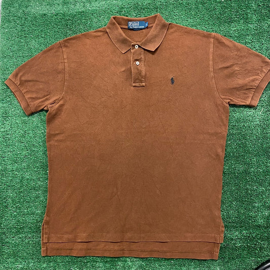 Vintage Y2K Essential Tonal Brown Ralph Lauren Polo Shirt
