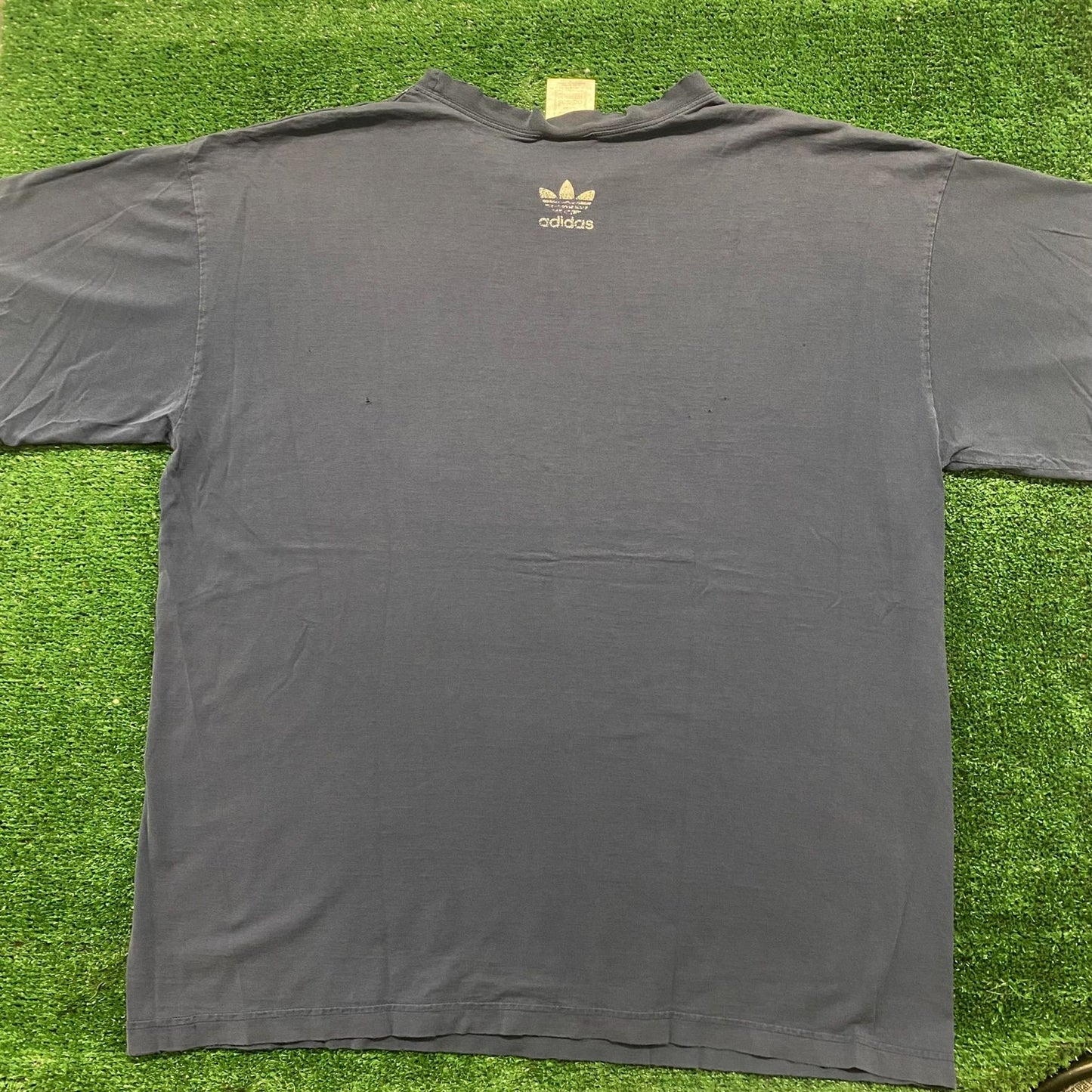 Vintage 90s Adidas Originals 3D Trefoil Shirt Sun Faded Tee