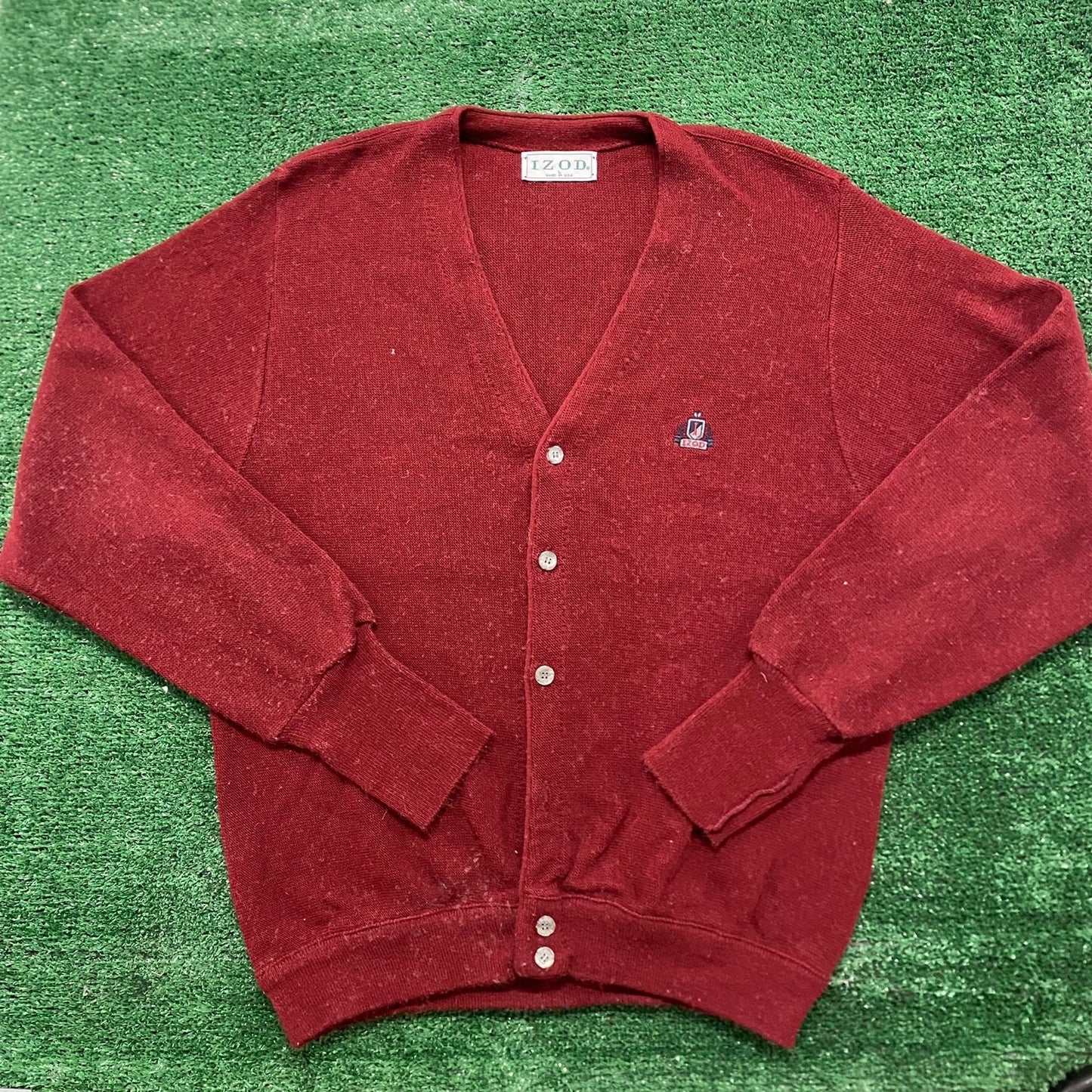 Vintage 80s IZOD Cardigan Essential Preppy Knit Sweater