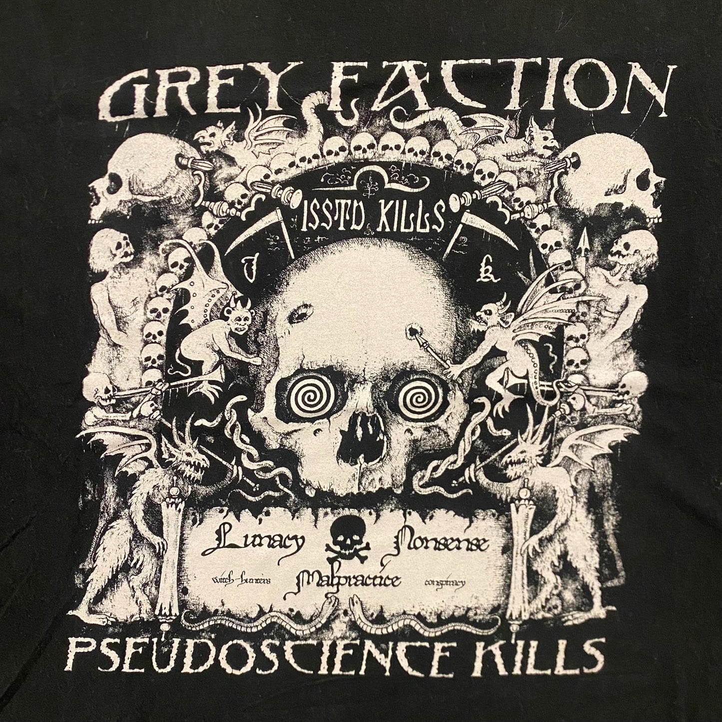 Pseudoscience Kills Skulls Demonic Mall Goth Emo T-Shirt