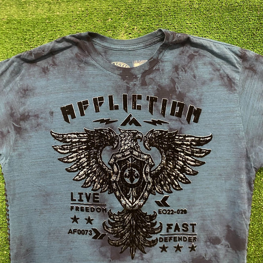 Affliction Live Fast Vintage Gothic Biker T-Shirt