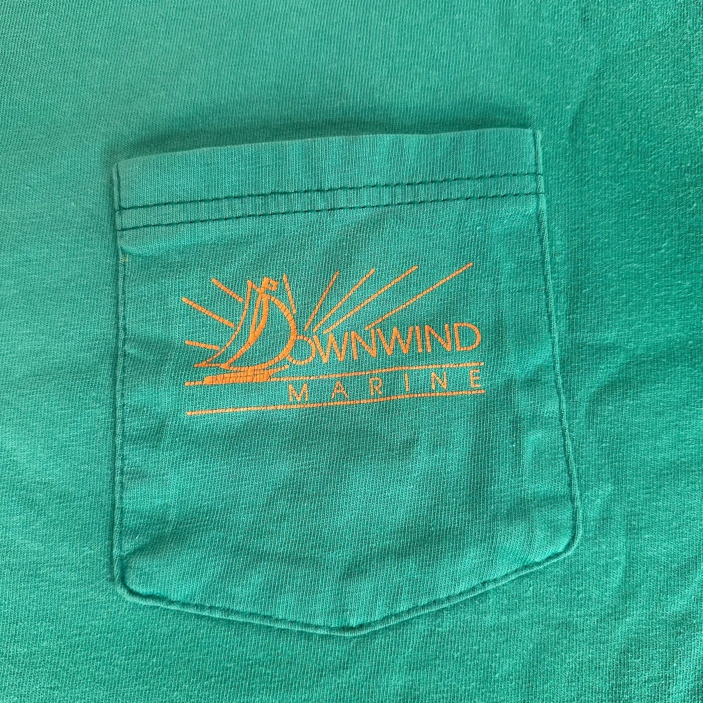 Vintage Y2K San Diego Sailboat T-Shirt Surf Preppy Nautical Coastal Beach Teal L