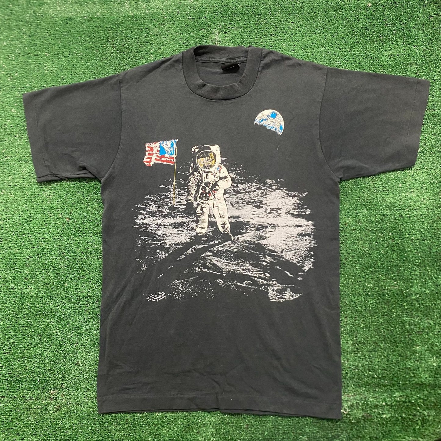 Vintage 80s NASA Moon Astronaut Single Stitch Space T-Shirt