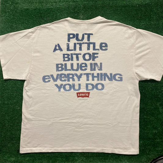 Vintage 90s Levi's Quote Shirt Single Stitch USA Red Tab Tee