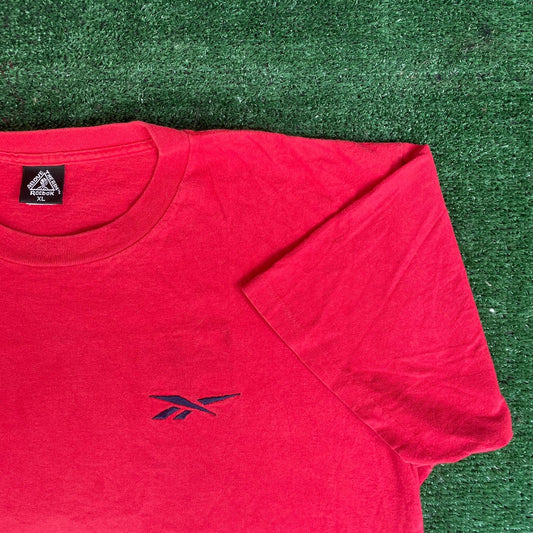 Vintage Y2K Reebok Logo Shirt Athletic Embroidered Drill Tee