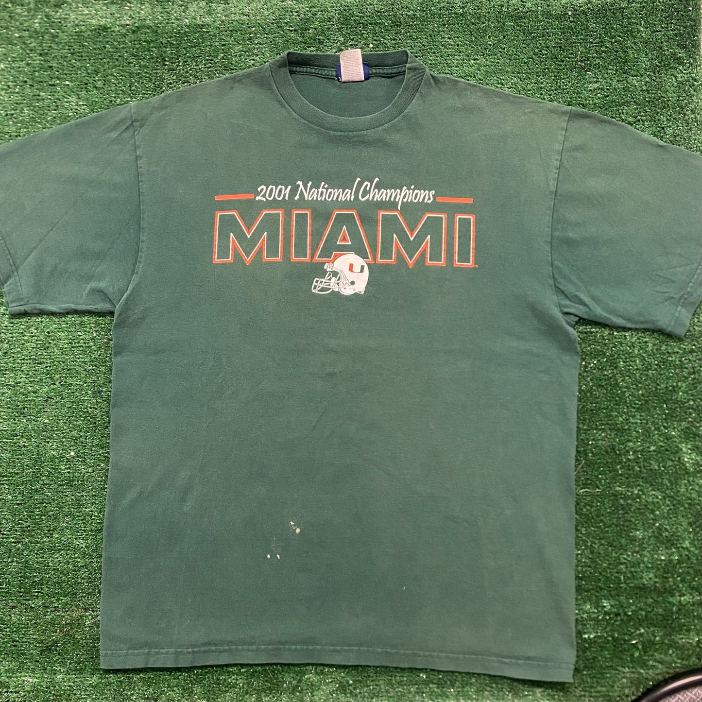 Vintage Y2K Miami Hurricanes Football Shirt College Sports Tee