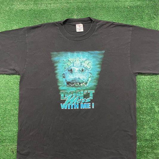 Vintage 90s Alligator Nature Funny Quote Single Stitch Tee