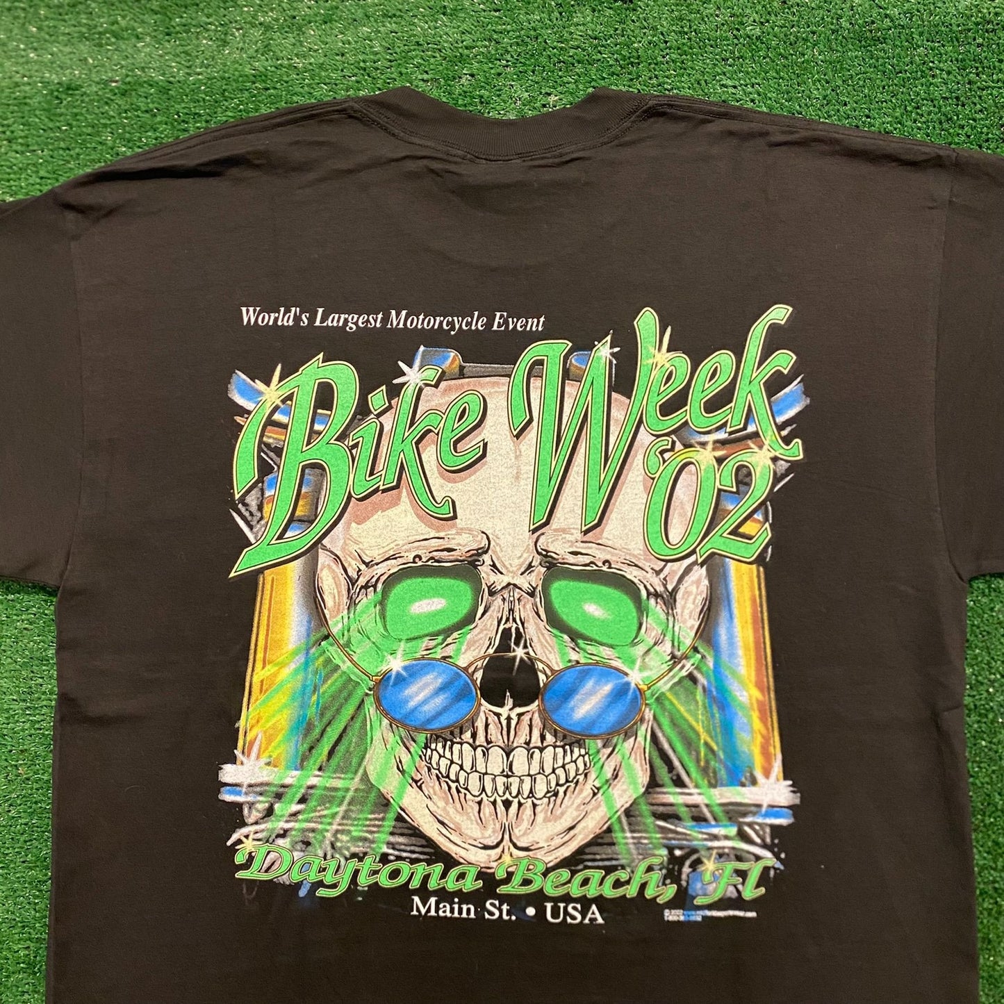Daytona Bike Week Skull Vintage Moto Biker T-Shirt