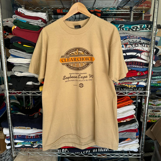 Vintage 90s Wisconsin Soybean Expo T-Shirt Farmer Agriculture Single Stitch XL