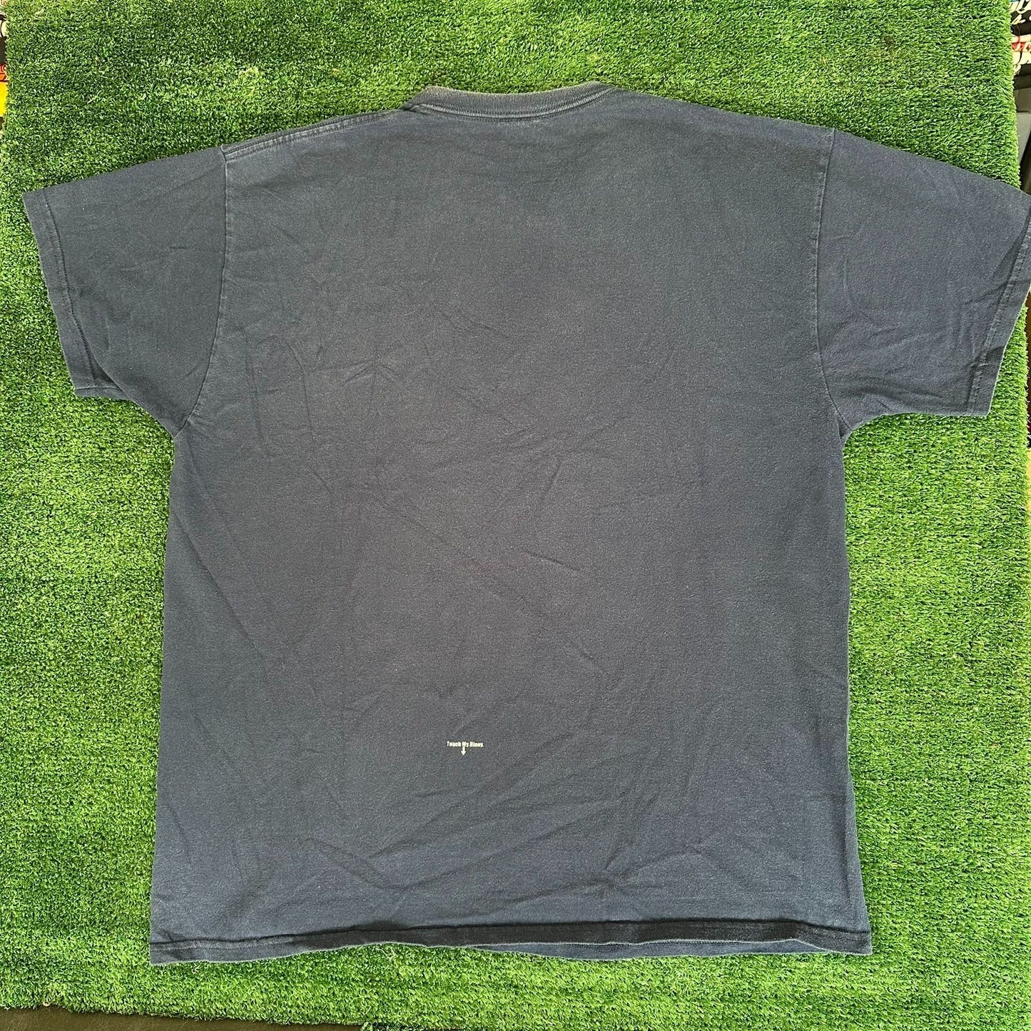 Vintage Y2K Super Mario Goomba T-Shirt Cyber 8-Bit Retro Gamer Humor Navy XL
