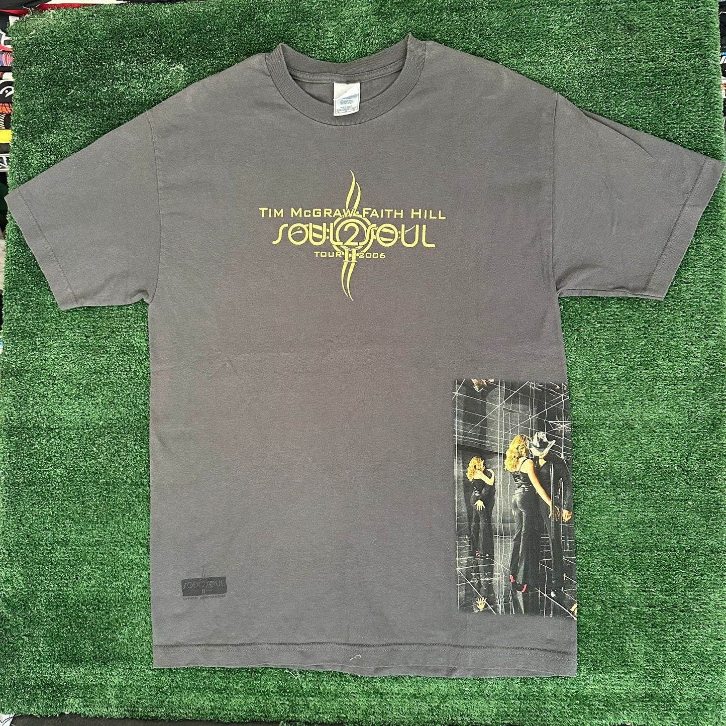 Vintage Y2K Tim McGraw Faith Hill Soul2Soul Tour T-Shirt Country Music Gray L