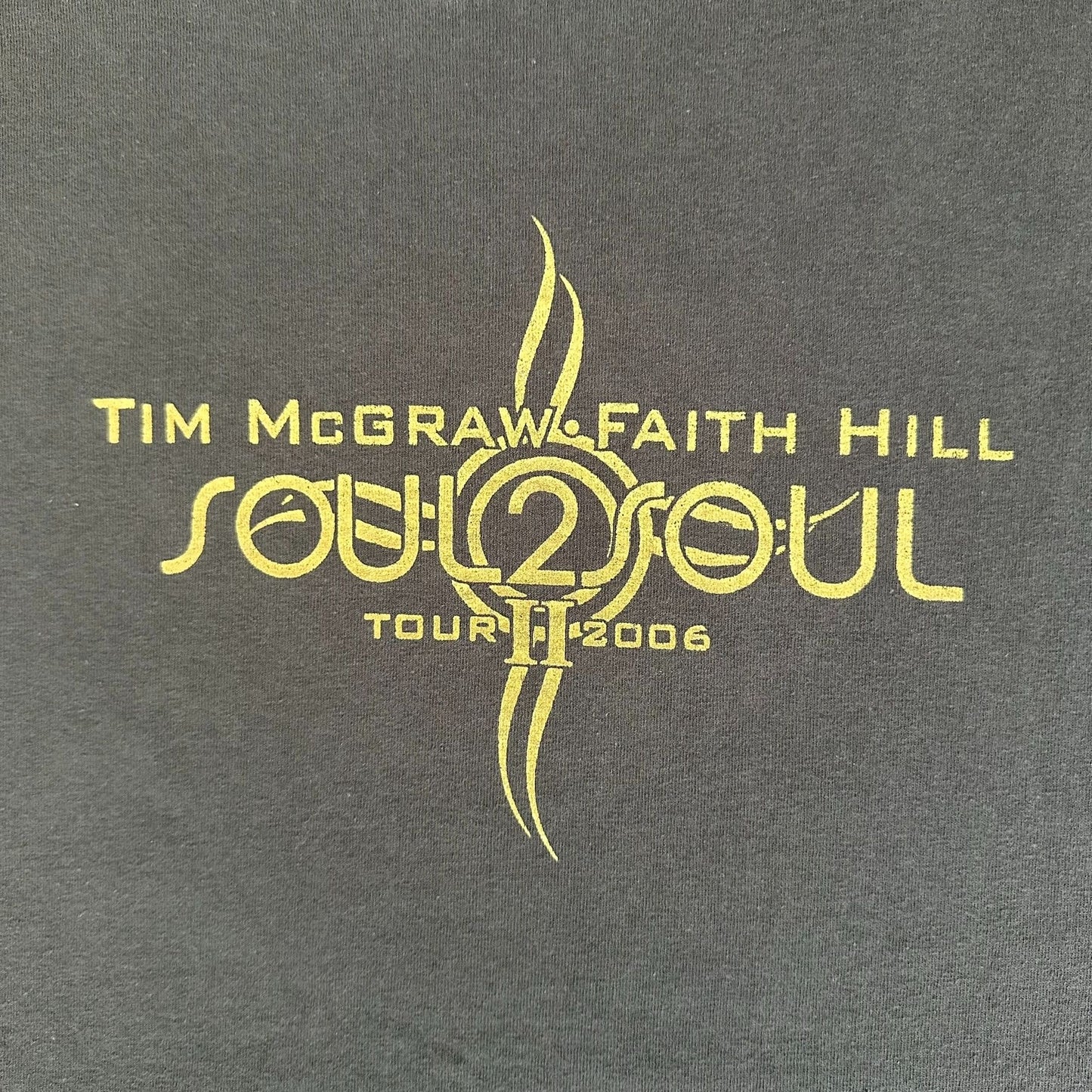 Vintage Y2K Tim McGraw Faith Hill Soul2Soul Tour T-Shirt Country Music Gray L