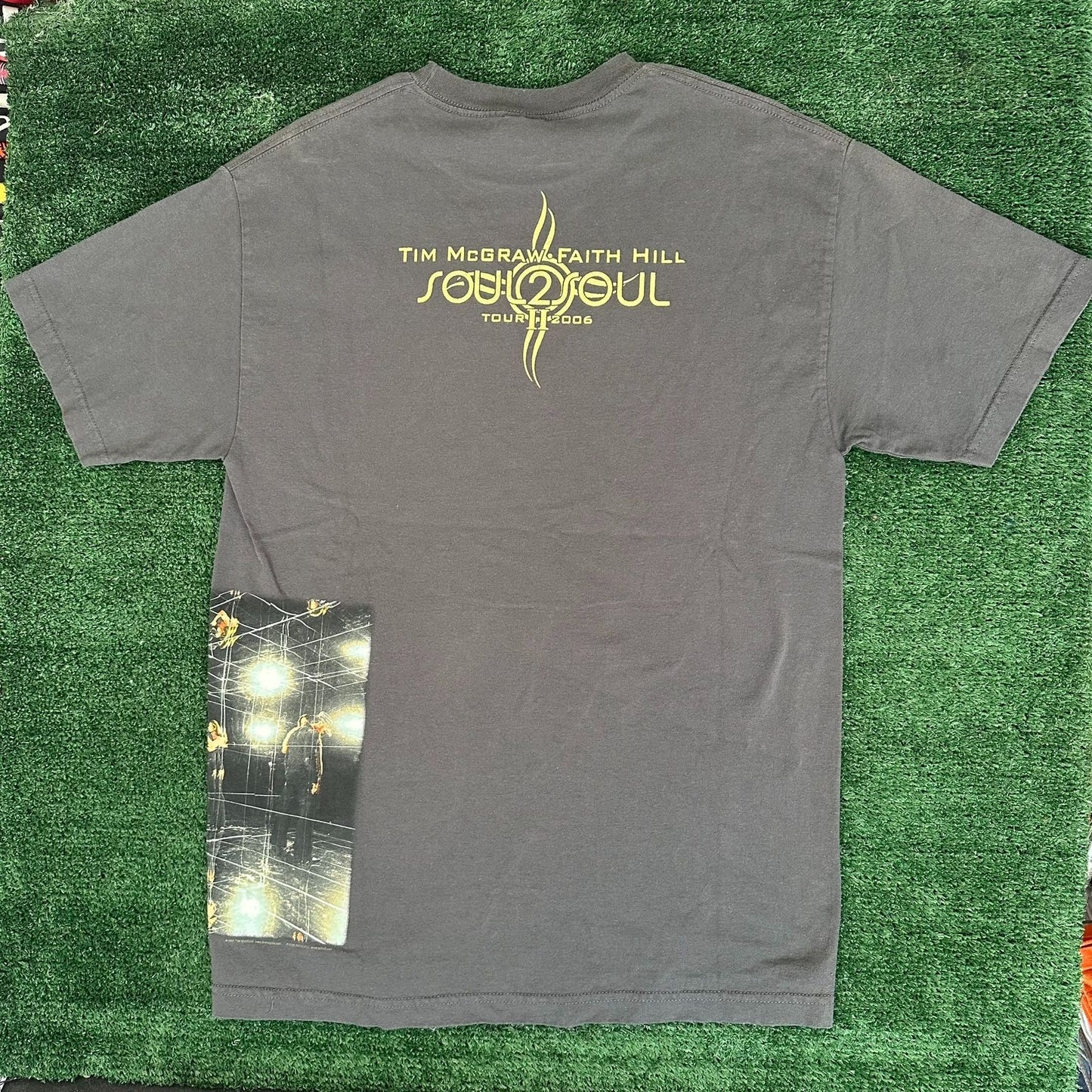 Vintage Y2K Tim McGraw Faith Hill Soul2Soul Tour T-Shirt Country Music Gray L