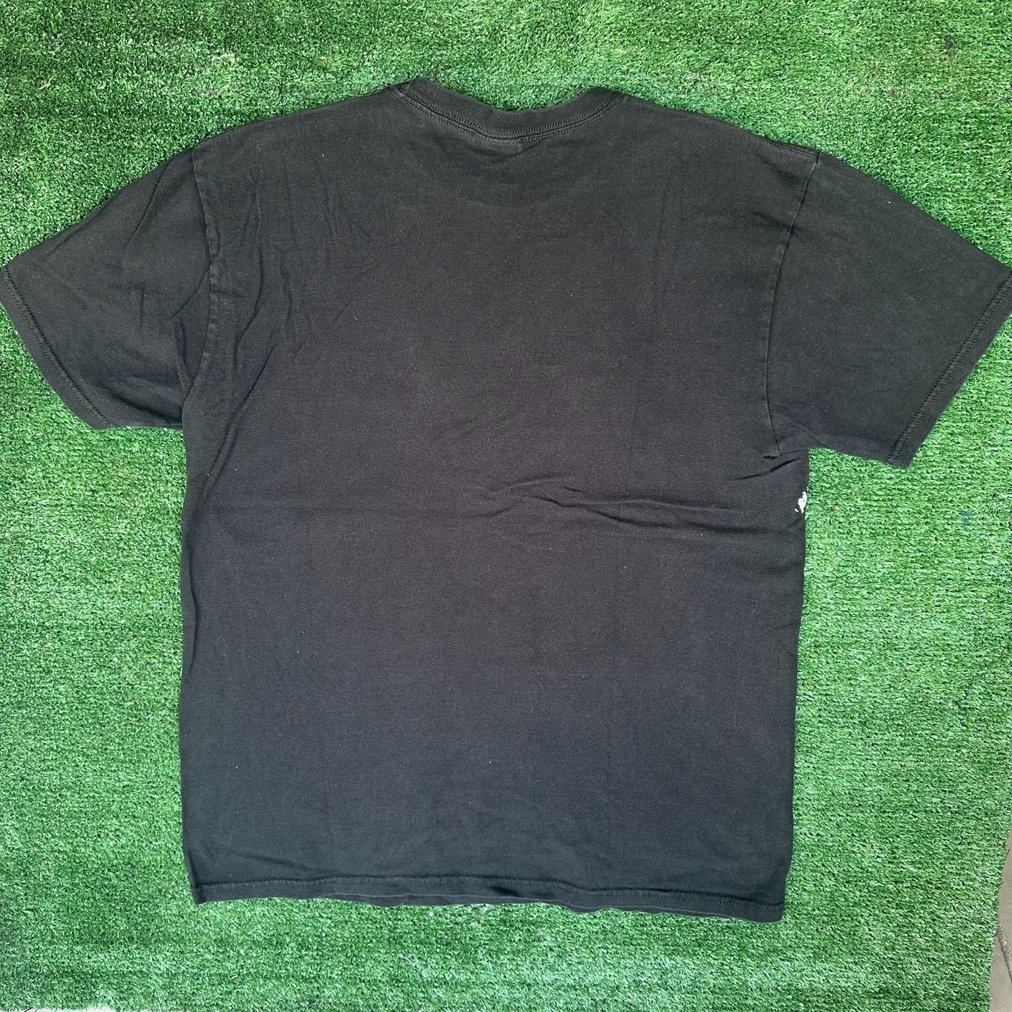 Vintage Y2K Quiksilver Big Print T-Shirt Surf Skate Faded Black M Streetwear