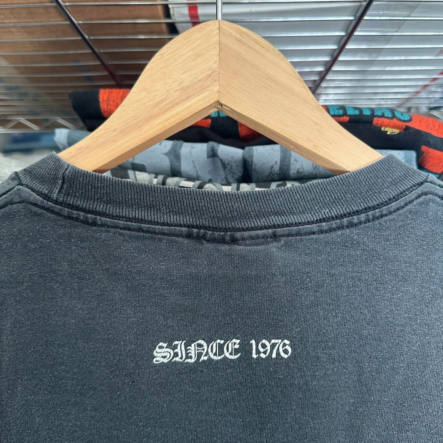 Vintage 90s Surfin' West Boardshop T-Shirt Goth Punk Skate Long Sleeve Black XL