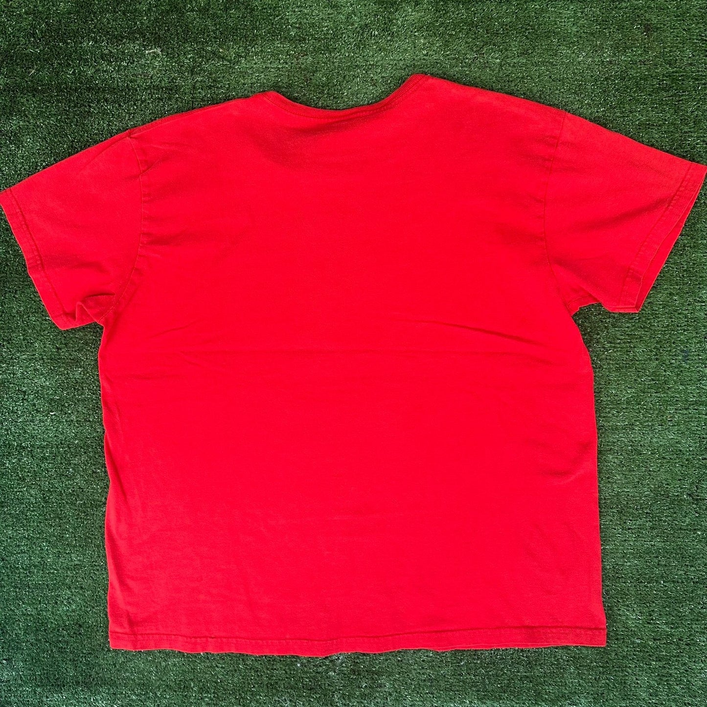 Vintage Y2K Nike All American Center Swoosh T-Shirt Boxy Red Athletic Streetwear