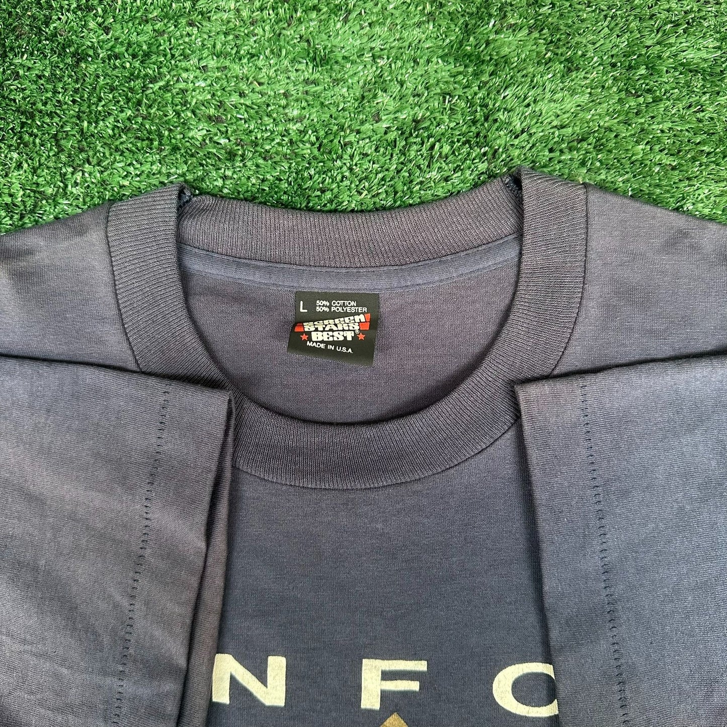 Vintage 90s Dallas Cowboys Super Bowl Champs 1992 T-Shirt Navy L Single Stitch NFL