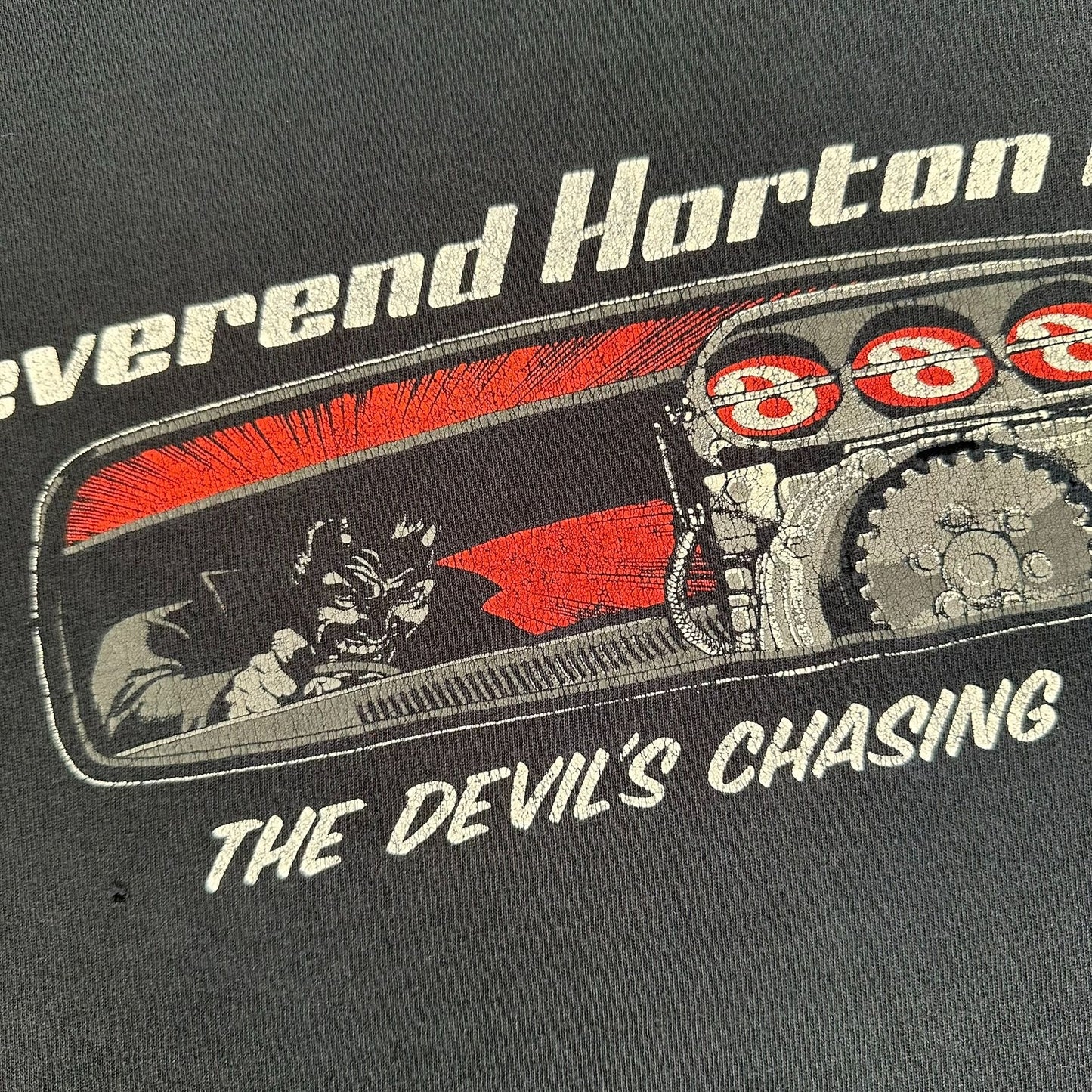 Vintage Y2K Reverend Horton Heat T-Shirt Psychobilly Black M Punk Grunge