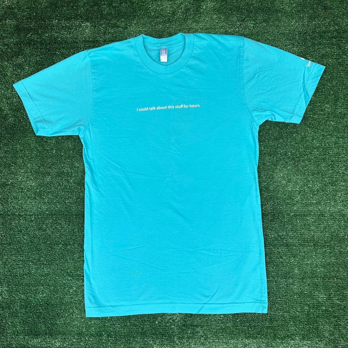 Vintage Y2K Apple Store Employee T-Shirt iPhone iPod Mac Promo Quote Blue S