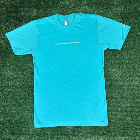 Vintage Y2K Apple Store Employee T-Shirt iPhone iPod Mac Promo Quote Blue S