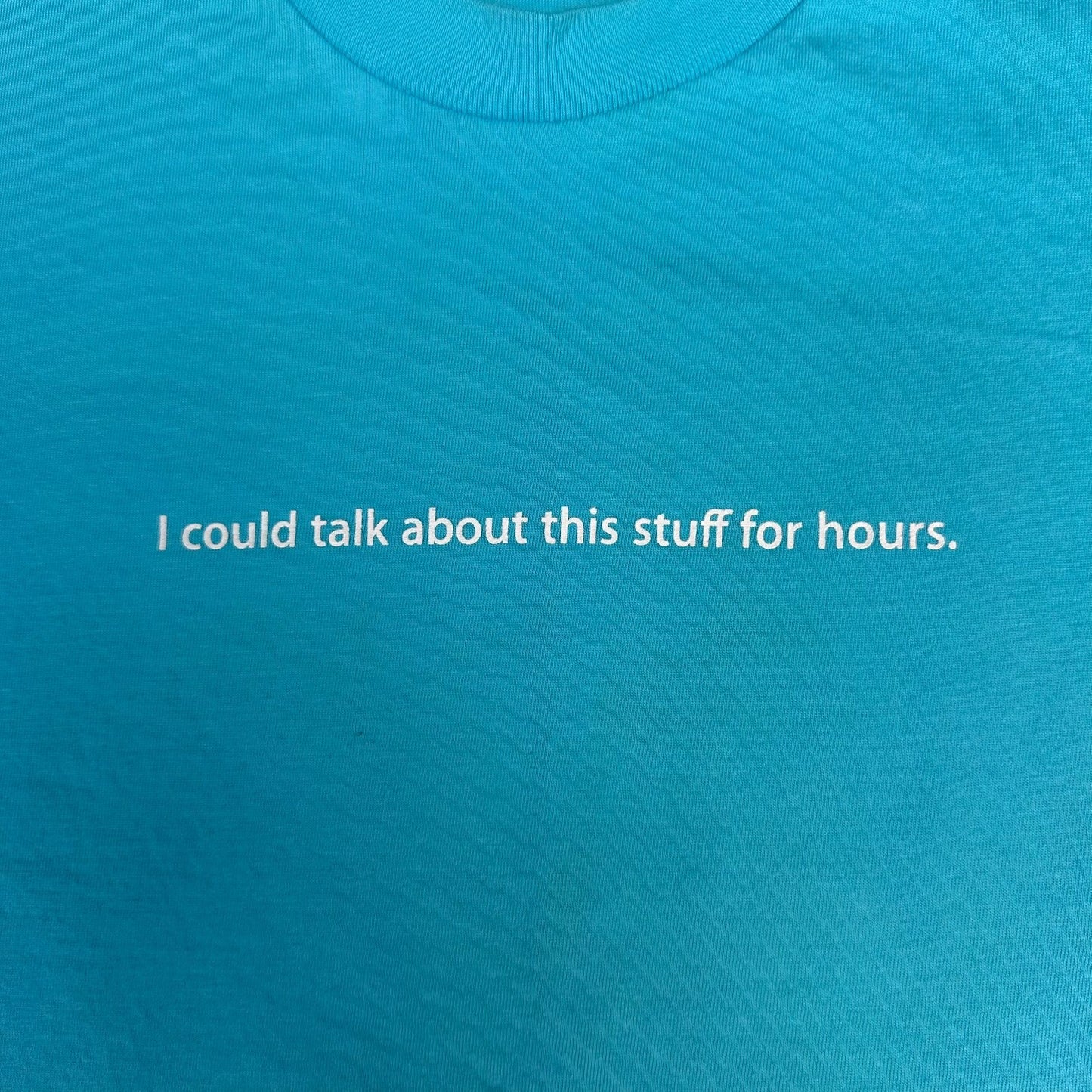 Vintage Y2K Apple Store Employee T-Shirt iPhone iPod Mac Promo Quote Blue S