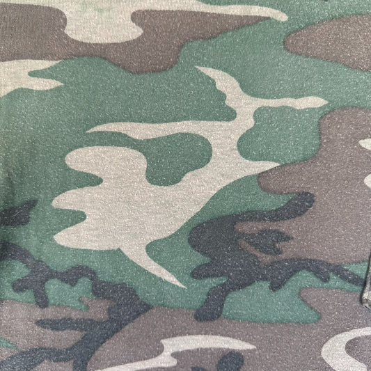 Vintage 80s M81 Woodland Camo T-Shirt Grunge Punk Army Military Single Stitch M