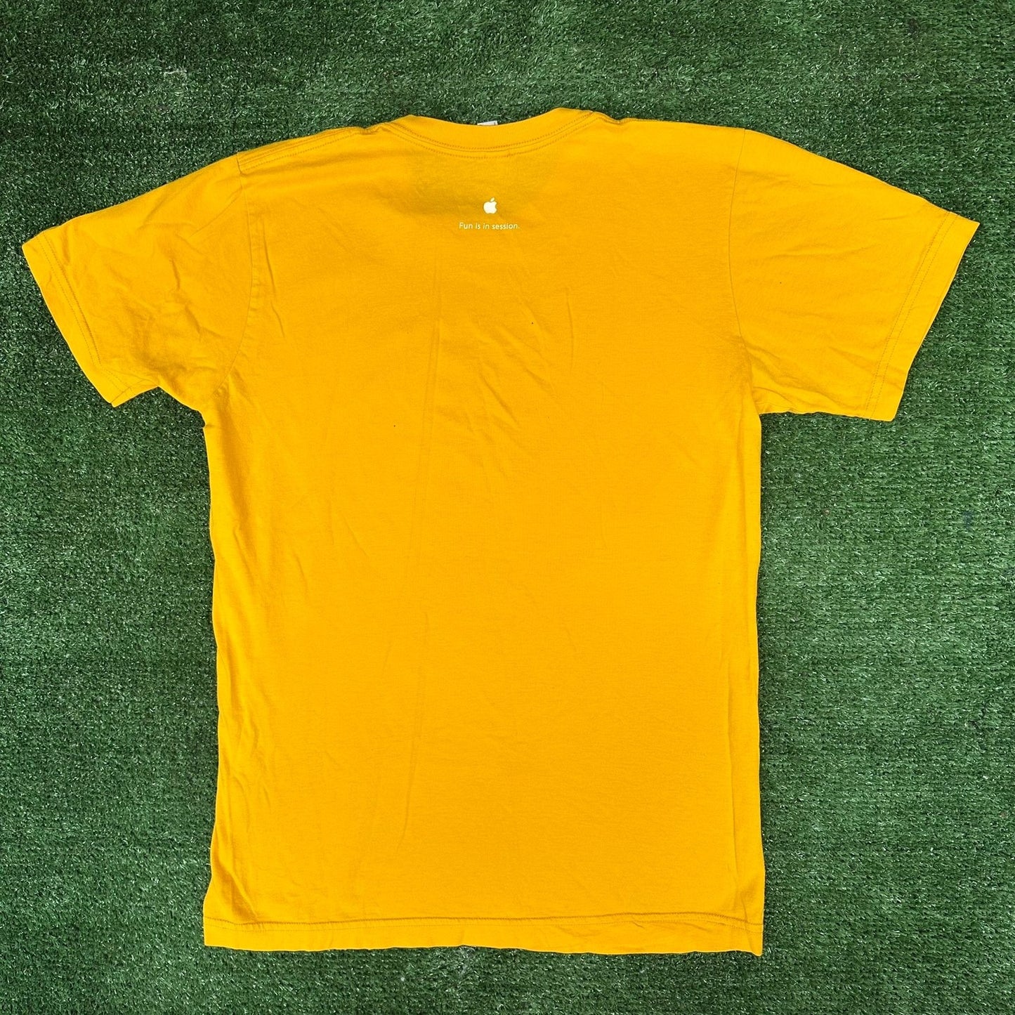 Vintage Y2K Apple Store Field Trip T-Shirt iMac iPhone iPod Tech Promo Yellow S