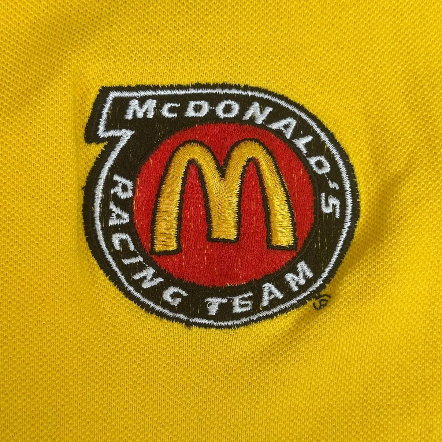 Vintage 90s NASCAR McDonald's Racing Team Polo Shirt Bill Elliott Two Tone XXL