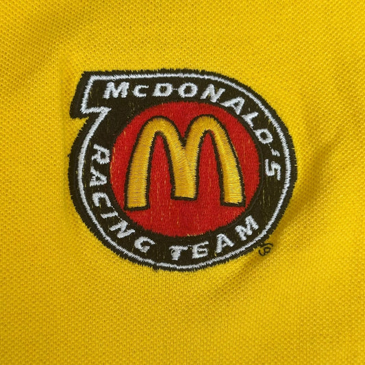 Vintage 90s NASCAR McDonald's Racing Team Polo Shirt Bill Elliott Two Tone XXL