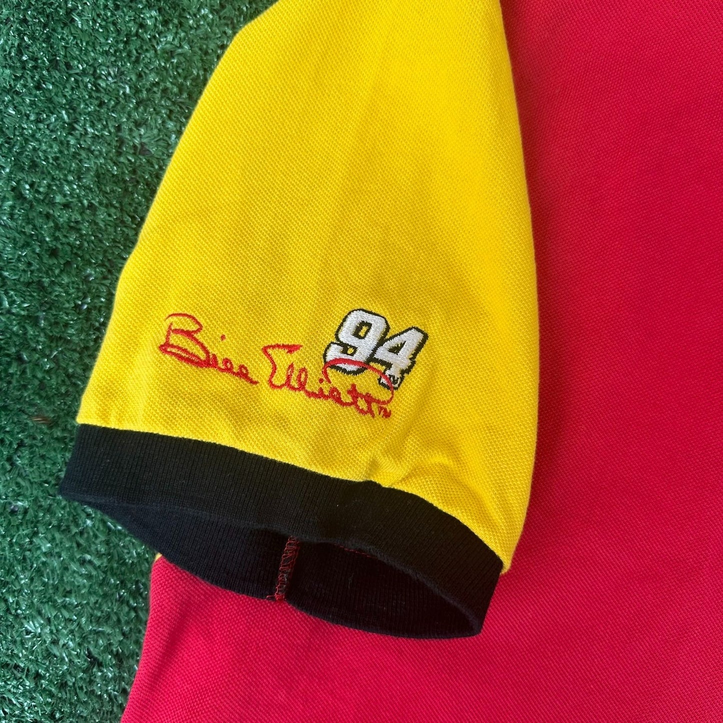 Vintage 90s NASCAR McDonald's Racing Team Polo Shirt Bill Elliott Two Tone XXL