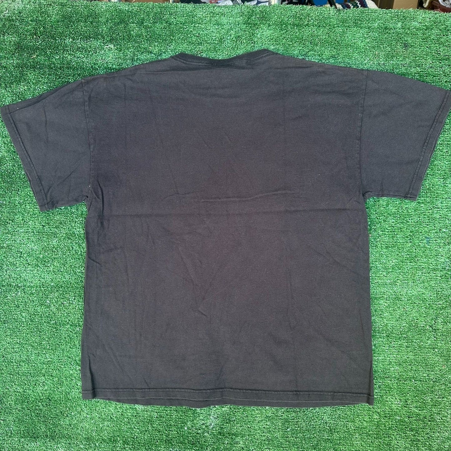 Vintage Y2K Zion Rootswear Johnny Cash Rebel T-Shirt Black L Outlaw Country Punk
