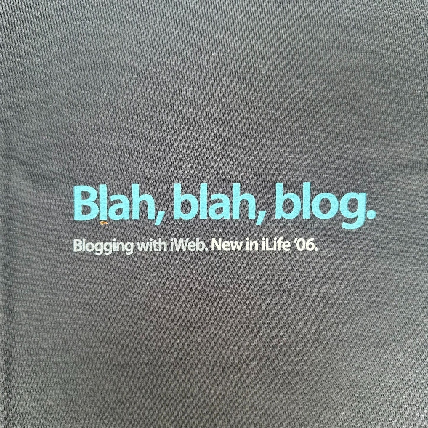 Vintage Y2K Apple iWeb iLife Blogging T-Shirt 2006 Gray M Macintosh Employee