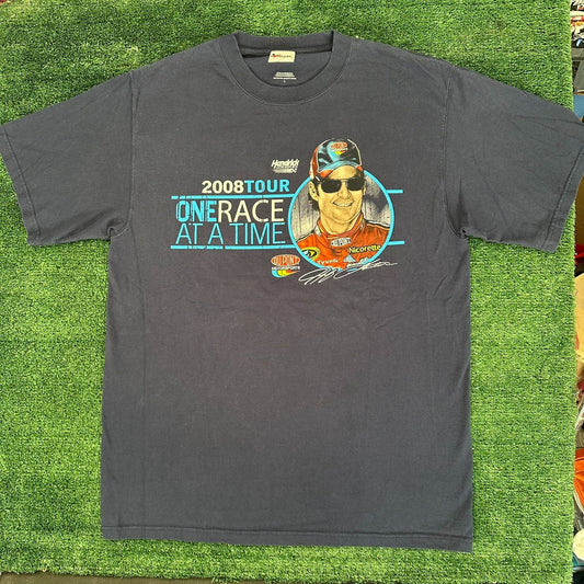 Vintage Y2K NASCAR Jeff Gordon T-Shirt Racing 2008 Tour Chase Navy L Streetwear