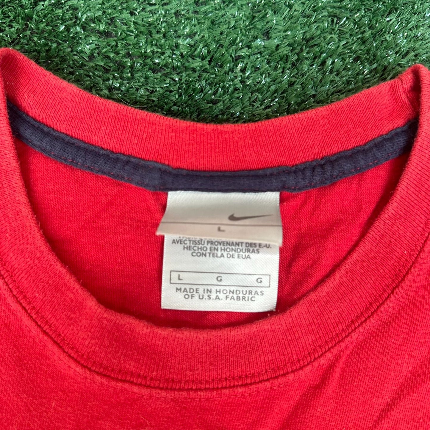 Vintage Y2K Nike Center Swoosh Muscle Shirt Sleeveless Tank Red L Surf Beach Gym