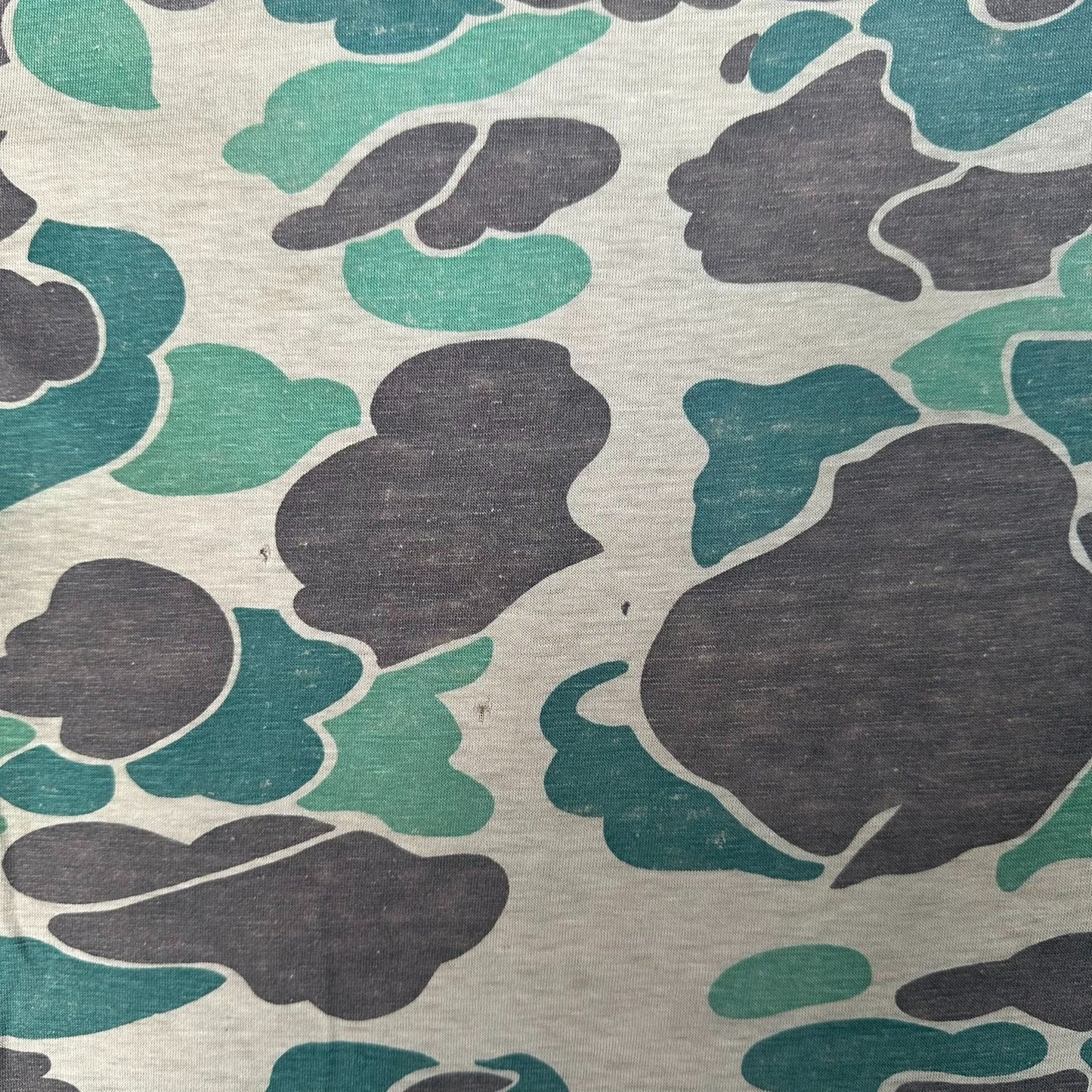 Vintage 80s Duxbak Duck Camo T-Shirt Paper Thin Single Stitch Frogskin S/M