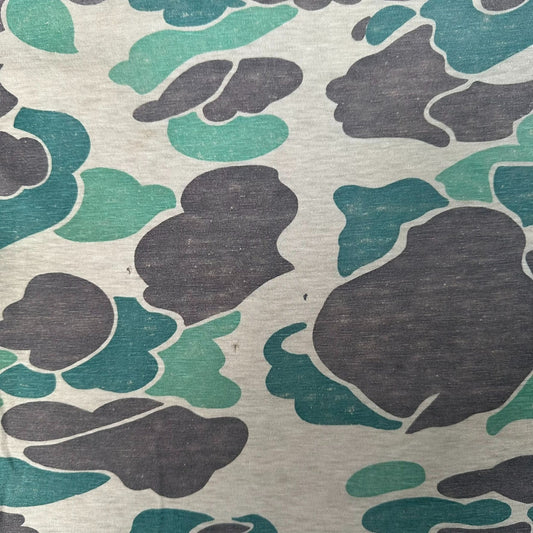 Vintage 80s Duxbak Duck Camo T-Shirt Paper Thin Single Stitch Frogskin S/M