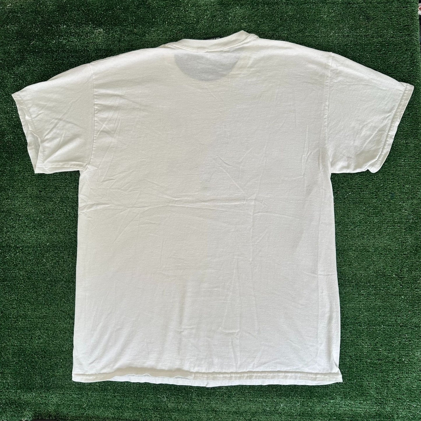 Vintage Y2K Thrasher Skate Goat Pentagram T-Shirt Punk E-Boy White L Streetwear