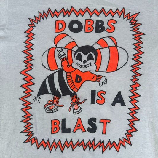 Vintage 80s Neon Bee T-Shirt White Youth L Single Stitch Paper Thin Rave Kidcore