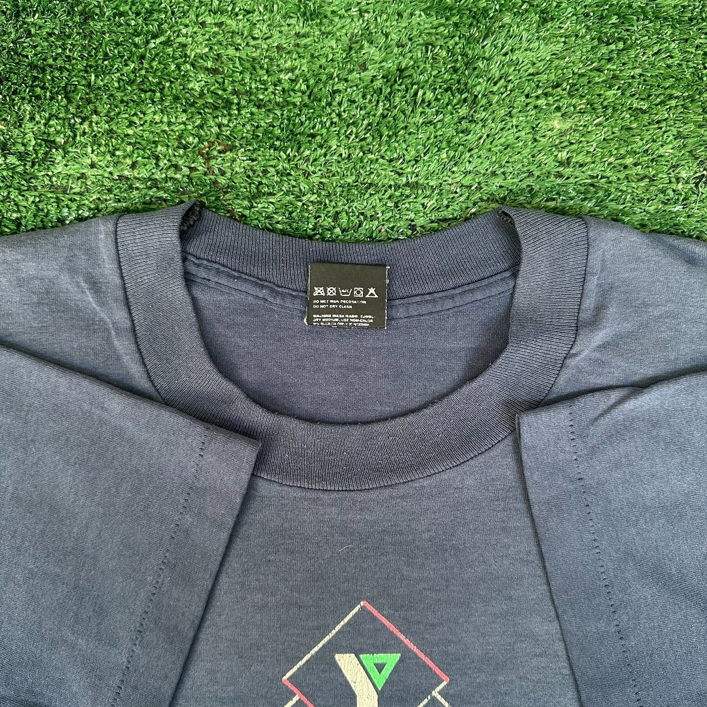 Vintage 90s Running Race Michigan T-Shirt Sun Faded Single Stitch Screen Stars L