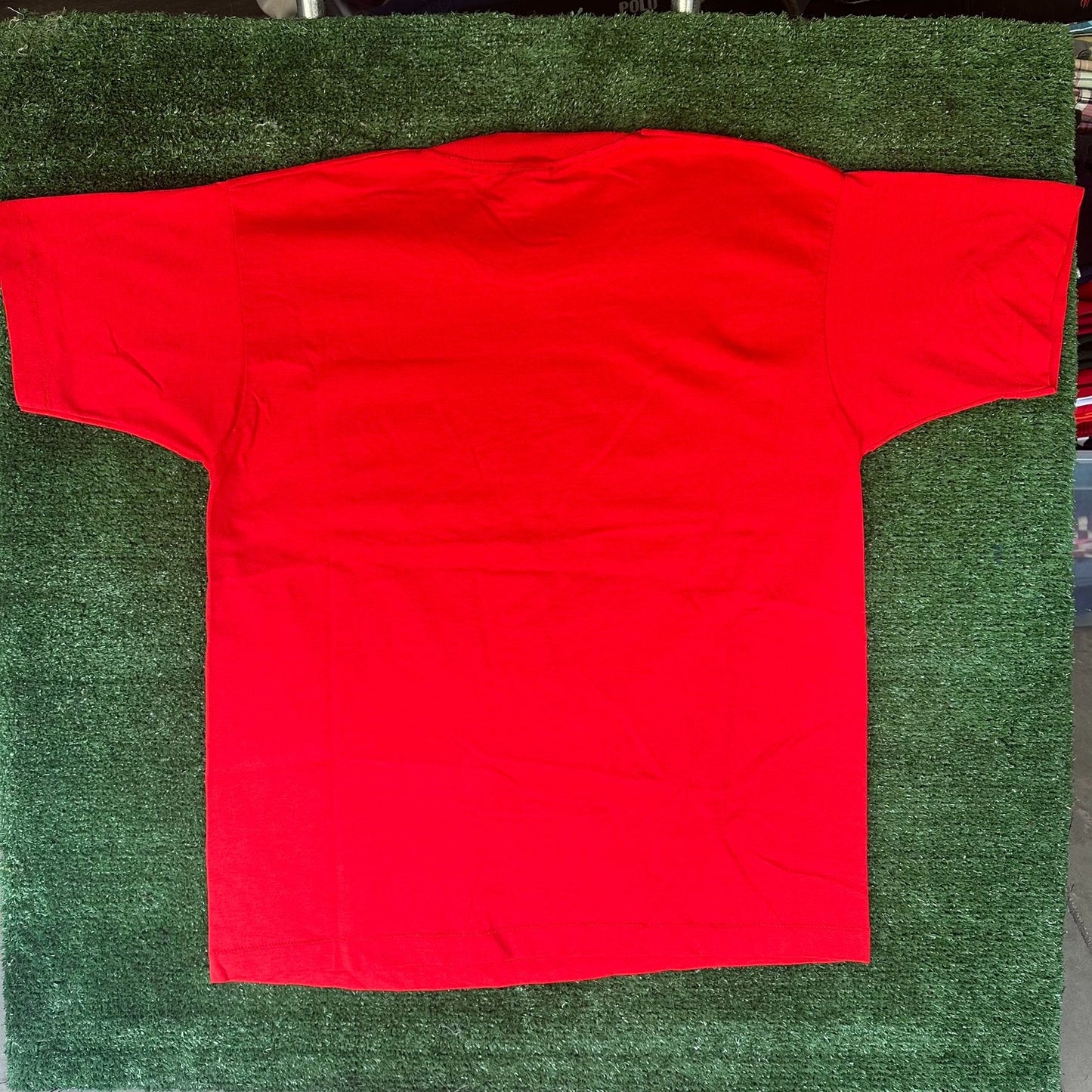Vintage 80s Coca Cola Flavors New England Map T-Shirt Single Stitch Red XL Coke