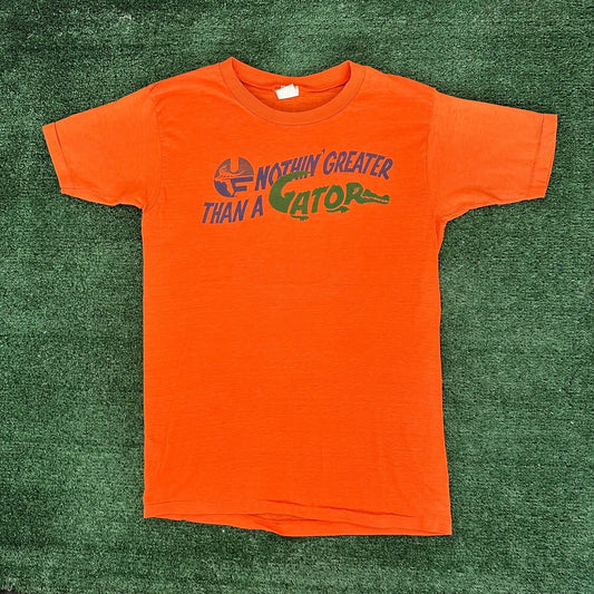 Vintage 80s UF Florida Gators T-Shirt Single Stitch Orange S Healthknit College