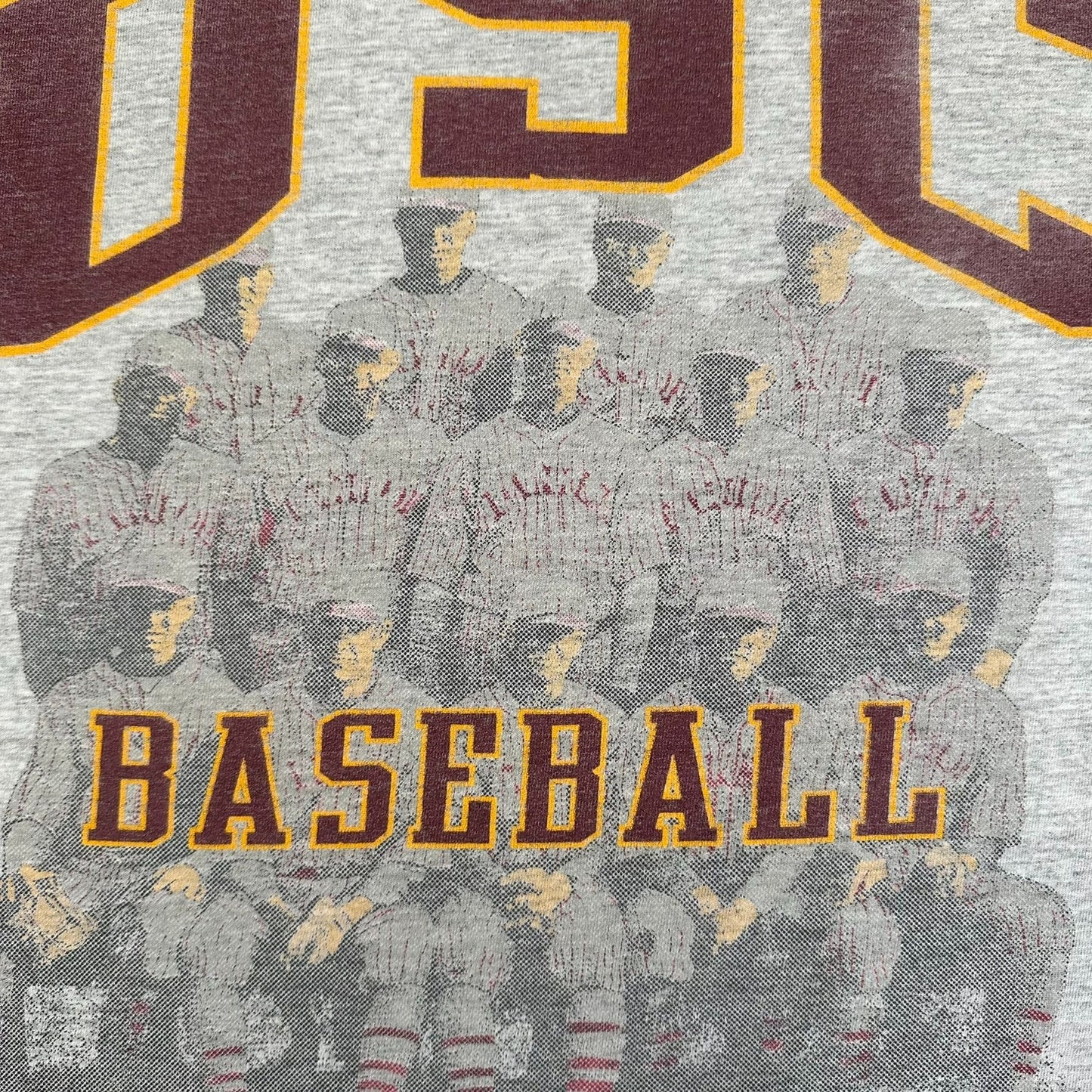 Vintage 90s USC Trojans Baseball T-Shirt Gray Single Stitch Southern California