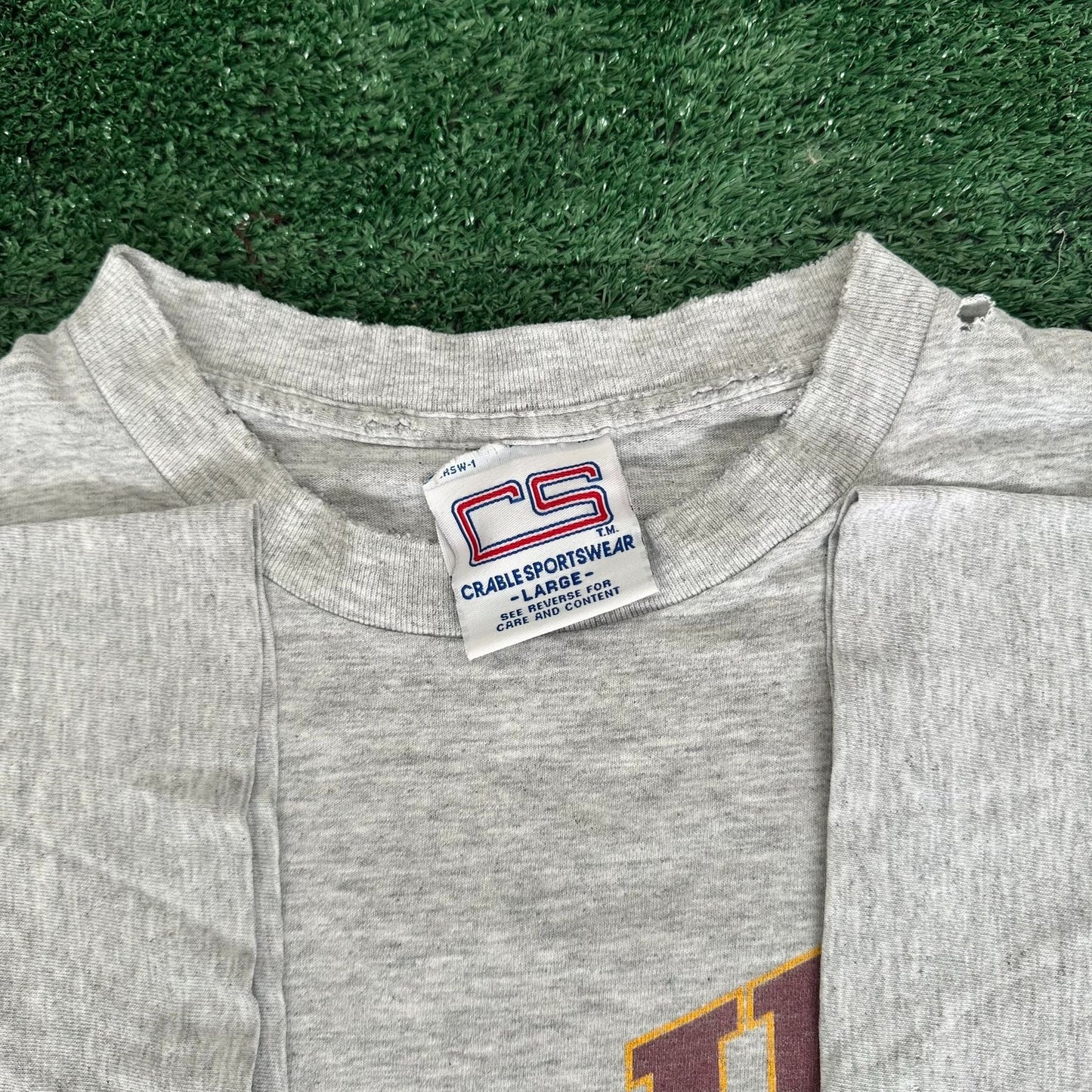 Vintage 90s USC Trojans Baseball T-Shirt Gray Single Stitch Southern California