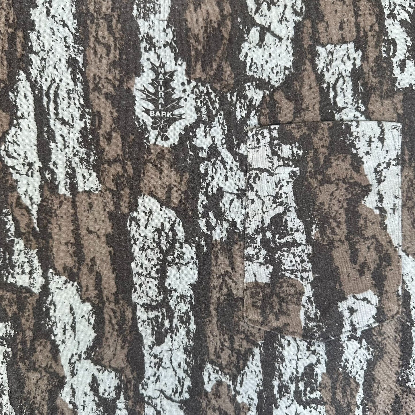 Vintage 80s Realtree Bark Camo T-Shirt Long Sleeve Single Stitch Outdoor Hunting
