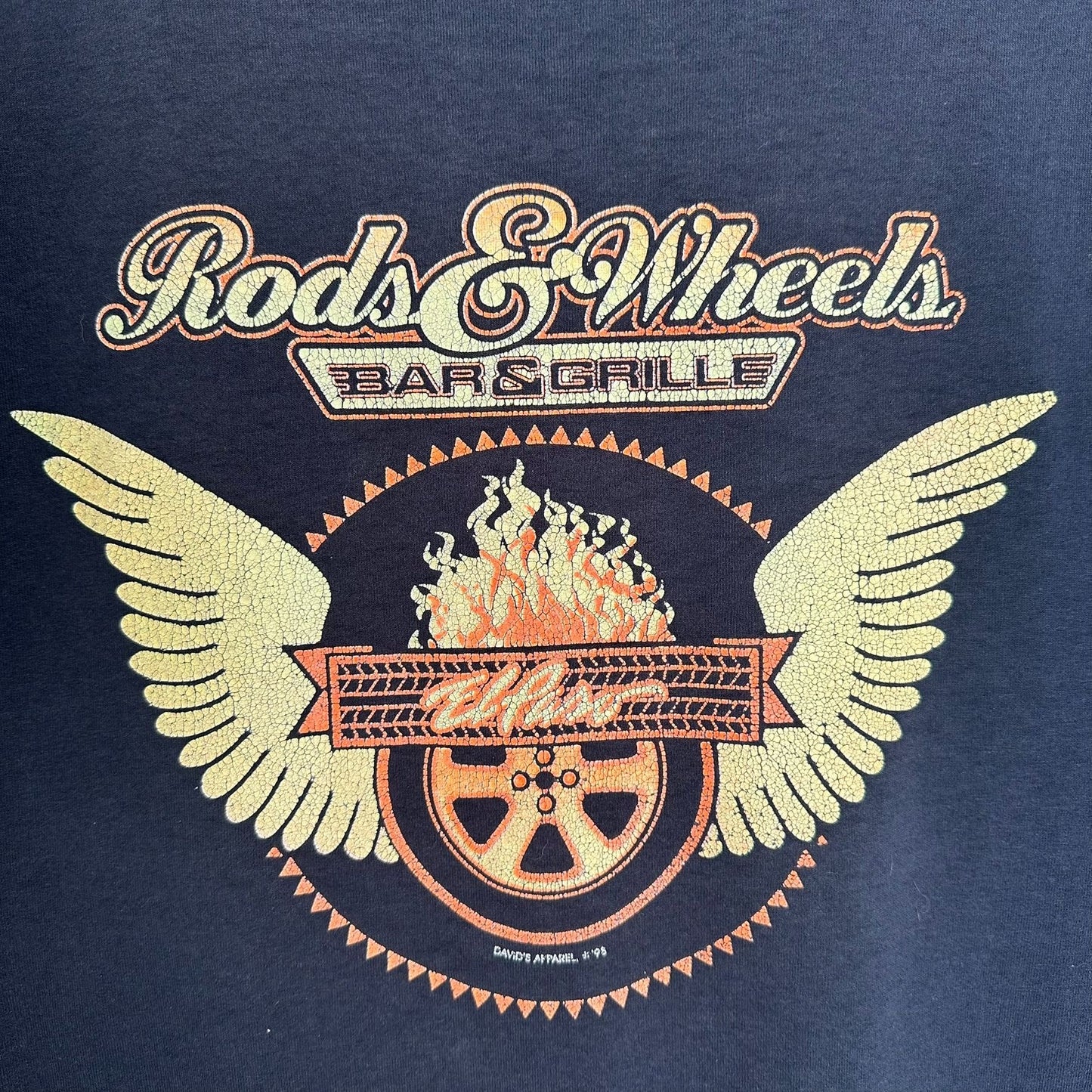 Vintage Y2K El Paso TX Biker Bar T-Shirt Faded Black Grunge Punk L Streetwear