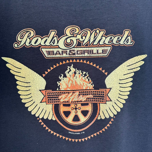 Vintage Y2K El Paso TX Biker Bar T-Shirt Faded Black Grunge Punk L Streetwear
