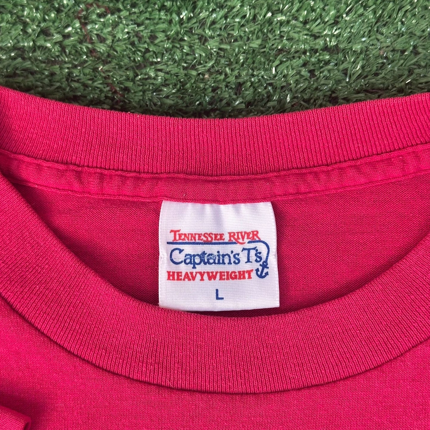 Vintage 80s Kansas City Missouri T-Shirt Single Stitch L Magenta Gold Glitter
