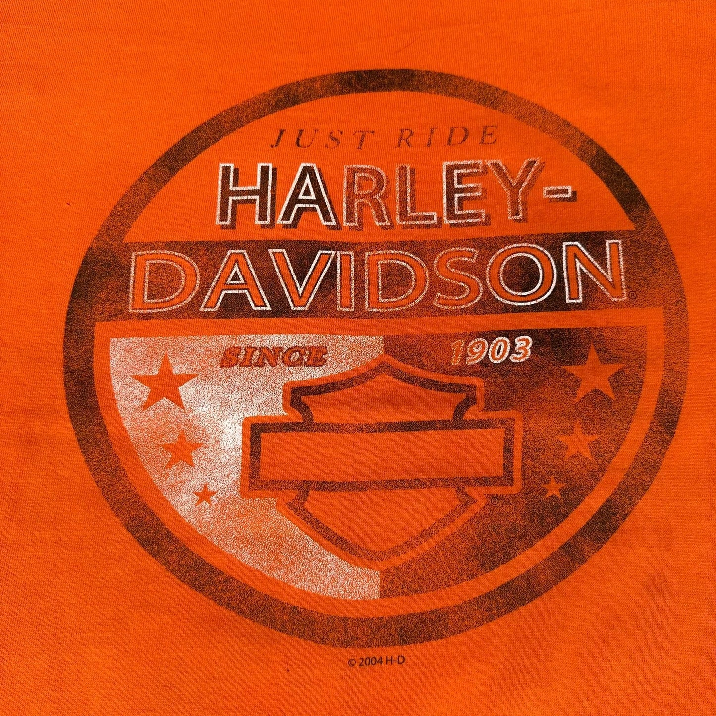 Vintage Y2K Harley Davidson Missouri Tank Top Orange 3XL Biker Moto Bright Baggy