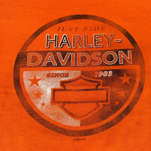 Vintage Y2K Harley Davidson Missouri Tank Top Orange 3XL Biker Moto Bright Baggy