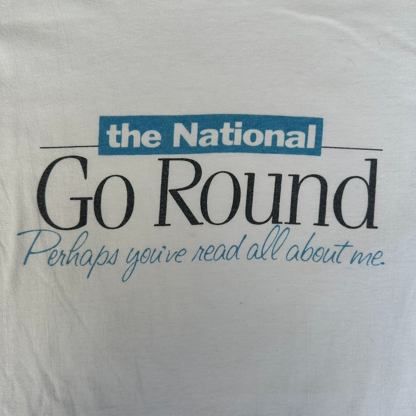 Vintage 90s The National T-Shirt Single Stitch Hanes 50/50 L White Minimal Promo